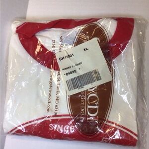 Red and White Ringer T-Shirt Men’s XL Grasshopper Mower t shirt vintage